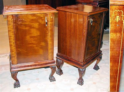 Lot 371 - Pair of Georgian Style Mahogany Night Stands