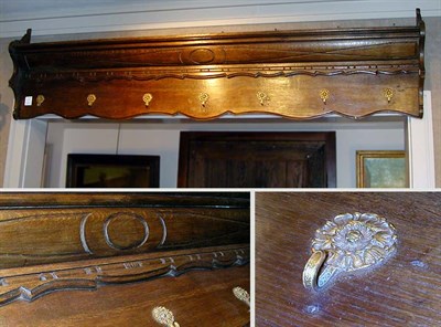 Lot 350A - Provincial Style Oak Hanging Coat Rack