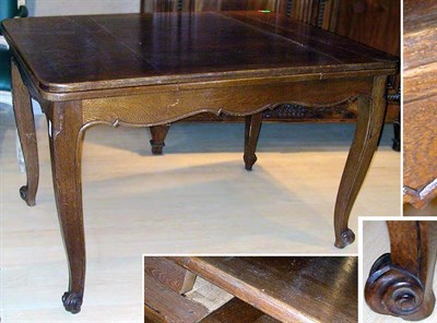 Lot 126 - Rococo Style Oak Draw Leaf Dining Table