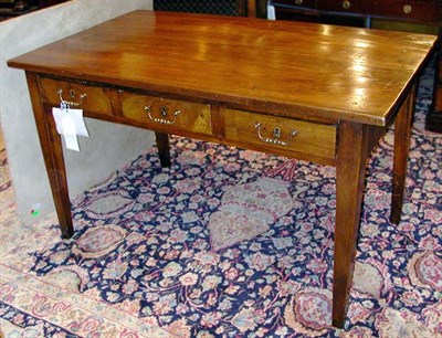 Lot 387 - Provincial Style Fruitwood Writing Table