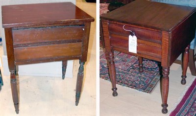 Lot 2094 - Mahogany and Figured Maple Drop-Leaf Work...