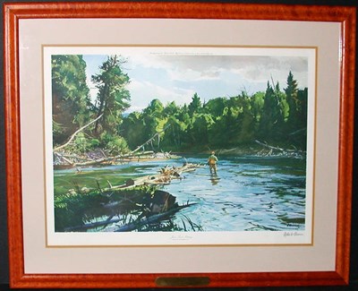 Lot 2119 - Ogden Pleissner JUNE TROUT FISHING Color...