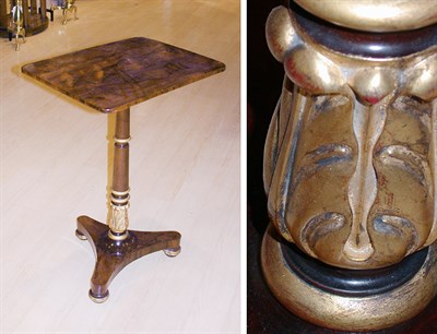 Lot 2512 - Regency Style Rosewood Pedestal Side Table...