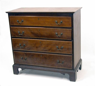 Lot 2199 - Chippendale Inlaid Birch Chest of Drawers The...