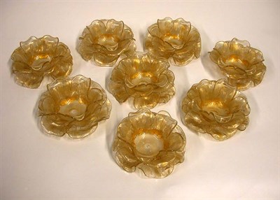 Lot 133 - Eight Murano Floriform Glass Finger Bowls