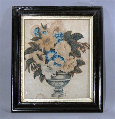 Lot 2144 - Theorem Painting on Velvet 19th Century...
