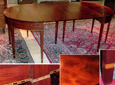 Lot 2236 - Federal Style Inlaid Mahogany Dining Table In...