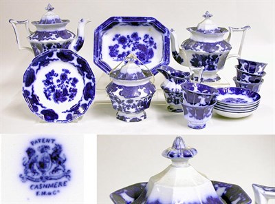Lot 2131 - Flow Blue Pottery Partial Tea Service F....