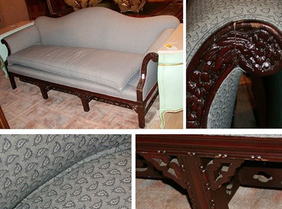 Lot 2197 - George III Style Mahogany Camel Back...
