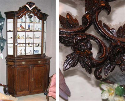 Lot 2345 - Continental Rococo Fruitwood Vitrine Height 7...