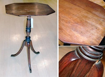 Lot 2555 - George III Mahogany Tripod Octagonal Top...