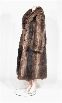 Lot 3632 - Mans Raccoon Fur Coat American, 1930s Shawl...