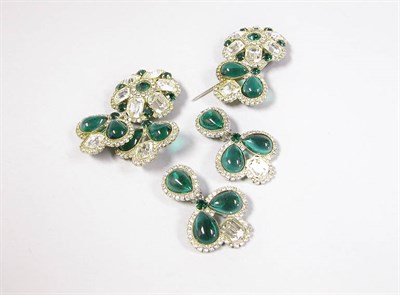 Lot 3360 - William de Lillo Faux Emerald and Rhinestone...