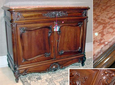 Lot 2342 - Provincial Louis XV Style Rouge Marble Top...