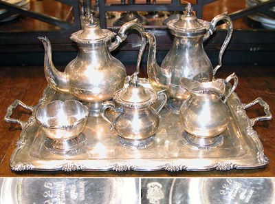 Lot 414 - South American Sterling Silver Six-Piece Tea...