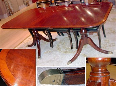 Lot 2499 - George III Style Banded Mahogany Double...