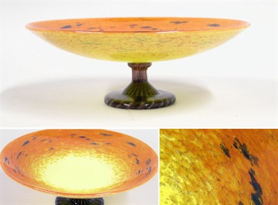 Lot 2474 - Schneider Art Deco Glass Compote Of circular...