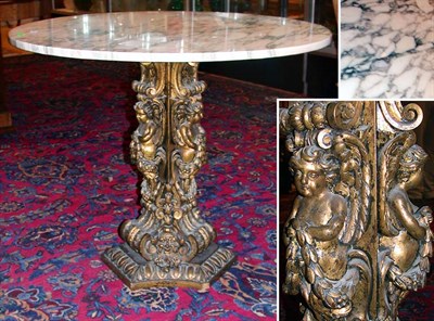Lot 2568 - Renaissance Style Gilt-Wood Pedestal Table The...