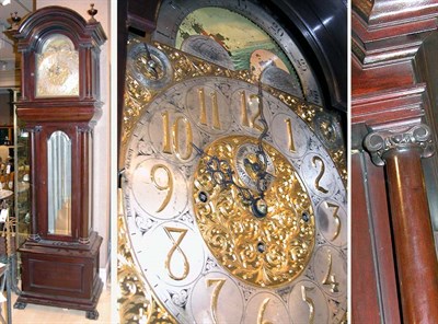 Lot 293 - English Mahogany Tall Case Clock Elliot, London
