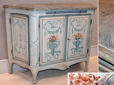 Lot 2554 - Venetian Painted Faux Marble Top Two-Door...