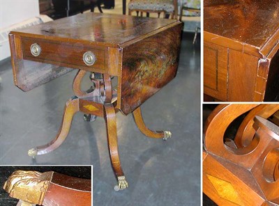 Lot 295 - Regency Style Mahogany Pembroke Table Height...