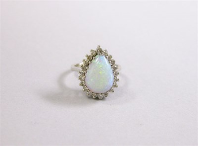 Lot 633 - Opal and Diamond Ring