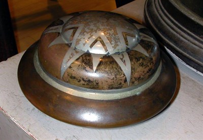 Lot 441 - French Copper and Silver Circular Covered Box