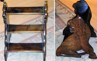 Lot 556A - Set of Carved Walnut Library Steps