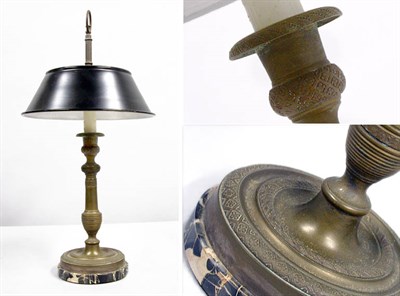 Lot 2497 - Empire Style Gilt-Metal Bouillotte Lamp
