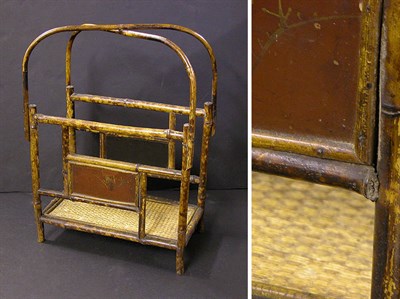Lot 243 - Victorian Bamboo and Lacquered Canterbury