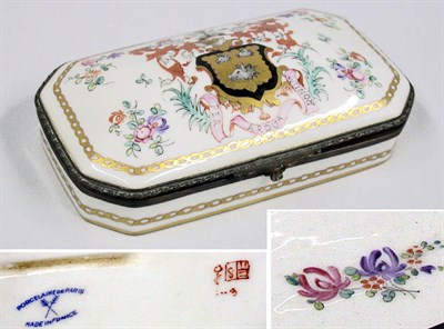 Lot 2357 - Two French Metal Mounted Porcelain Trinket Boxes