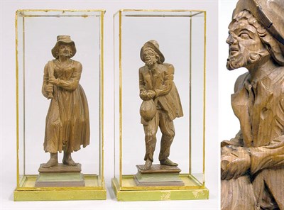 Lot 2335 - Pair of Carved Nomads in Vitrines