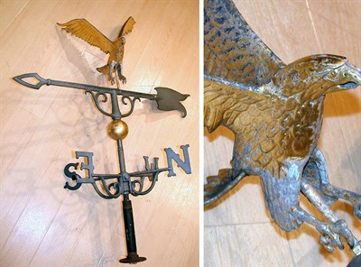 Lot 2204 - Brass and Iron Eagle Weather Vane