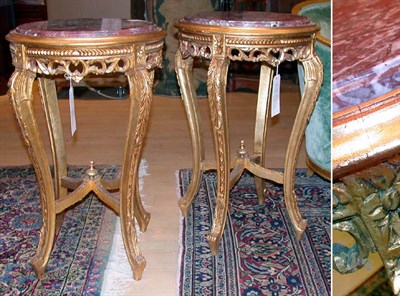 Lot 2652 - Pair of Louis XVI Style Gilt-Wood and Rouge...