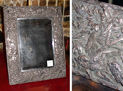 Lot 2441 - Sterling Silver Framed Mirror Decorated with...
