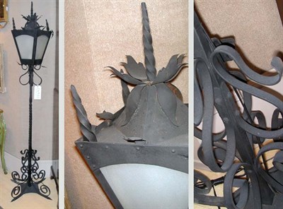 Lot 444 - Wrought Iron Floor Lantern