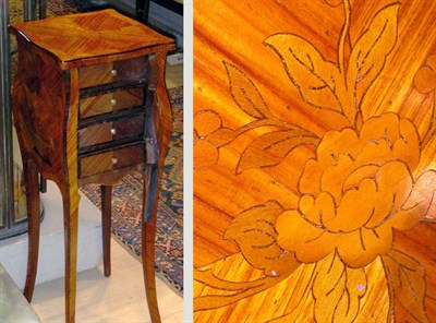 Lot 539 - Louis XV Style Kingwood and Marquetry Side Table