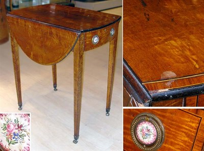 Lot 481 - George III Style Satinwood Pembroke Table