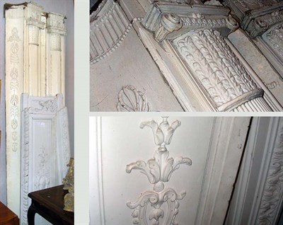 Lot 217 - Two Painted Architectural Pillars Together...