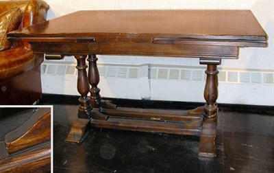 Lot 188 - Jacobean Style Oak Draw Leaf Dining Table