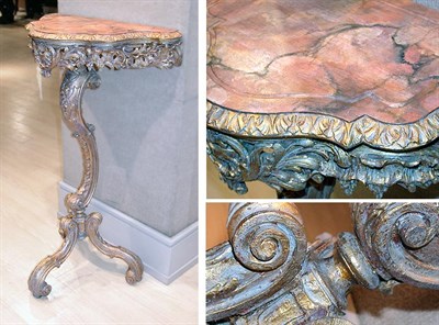 Lot 2236 - Louis XV Style Faux Painted Marble Top...