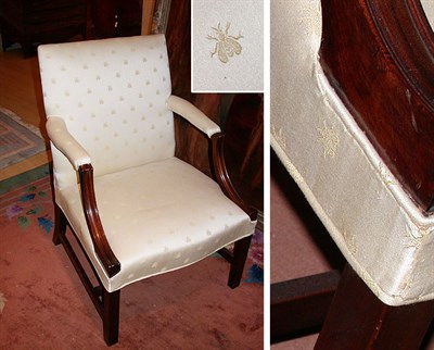 Lot 2216 - Georgian Style Mahogany Library Chair