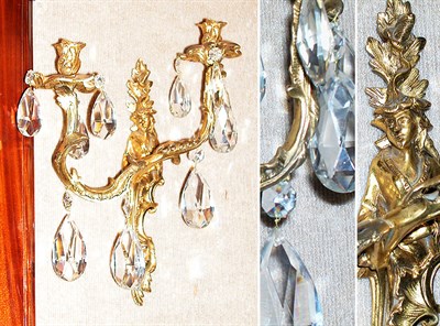 Lot 2419 - Pair of Louis XV Style Gilt-Metal Chinoiserie...