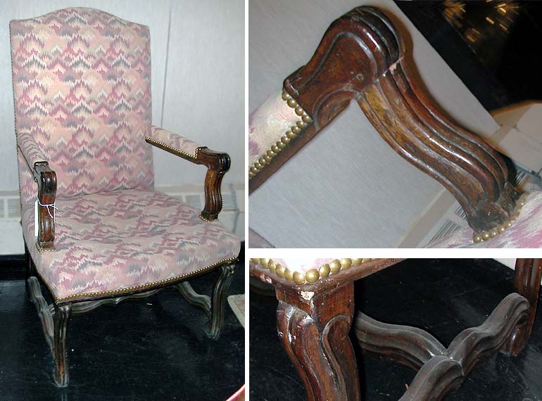 Lot 132 - Louis XIV Style Upholstered Armchair
