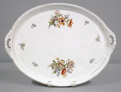 Lot 2356 - German Porcelain Two-Handle Oval Platter
