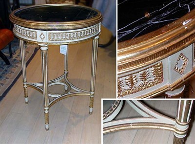 Lot 564 - Louis XVI Marble Top Painted Wood Side Table