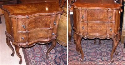 Lot 377 - Pair of Italian Rococo Style Olive Wood...