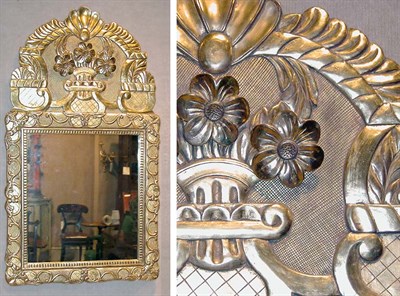 Lot 2458 - Regence Style Gilt-Wood Mirror Surmounted by a...
