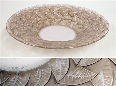 Lot 2503 - Lalique Mold Blown Glass Ormeaux Charger Of...