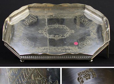Lot 406 - Silver Plated Gallery Tray